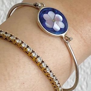 Vintage Mother of Pearl Inlay Bangle